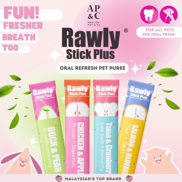 inv_product-1721877519362 Amelisa Rawly Stick Plus Pet Puree 16gx4 Tuna & Cranberry Cat Lick