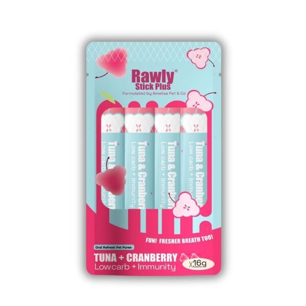 inv_product-1721877519501 Amelisa Rawly Stick Plus Pet Puree 16gx4 Tuna & Cranberry Cat Lick