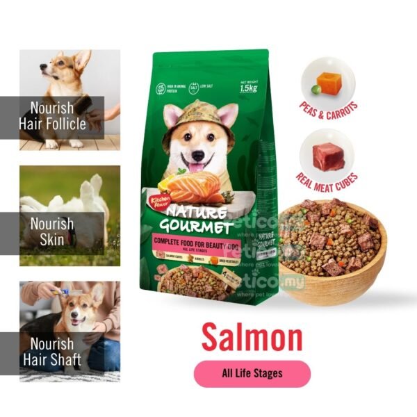 Kitchen Flavor Dog 10kg Nature Gourmet Salmon For Beauty Dog For All Life Stages